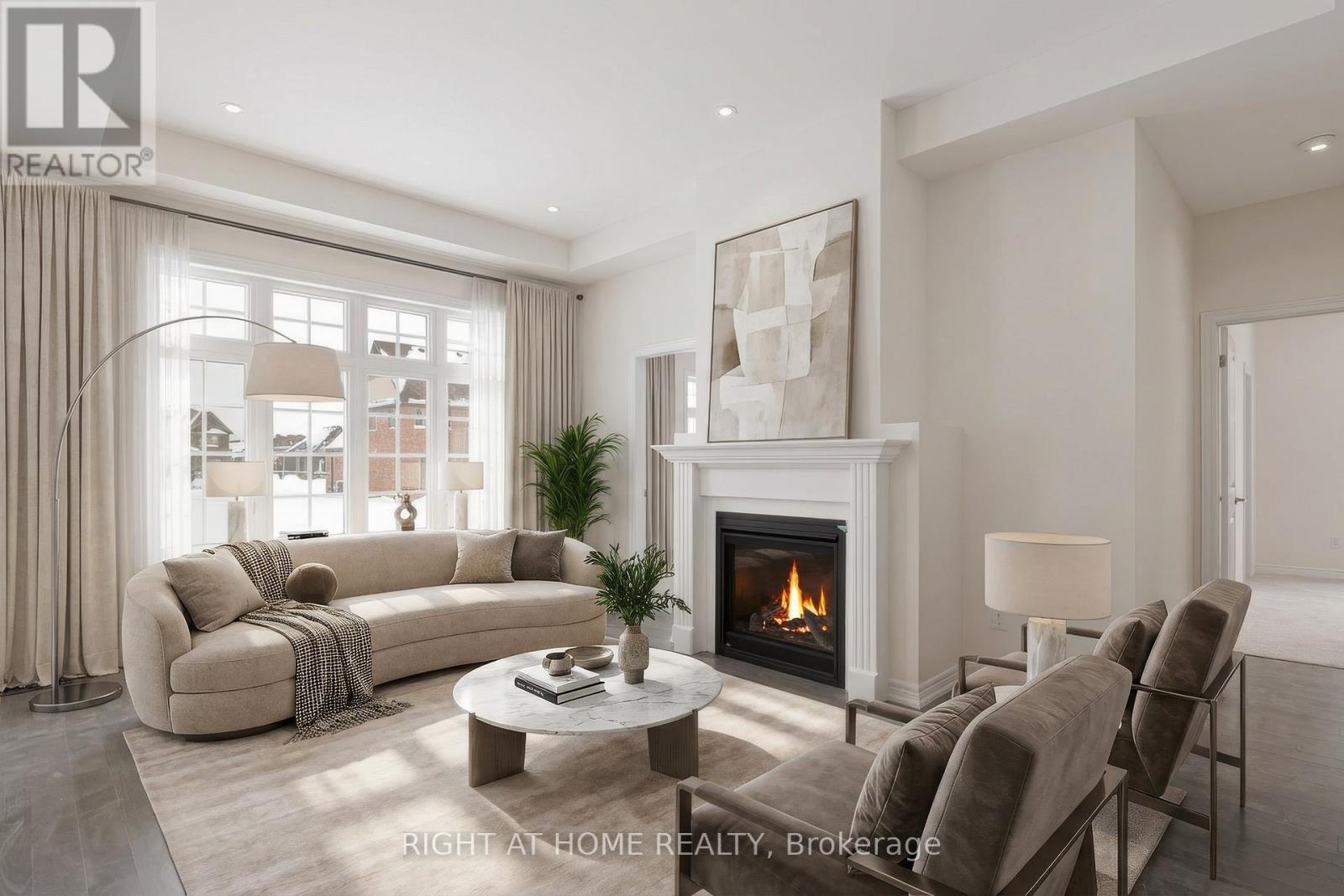 Great room — open concept, hardwood floors