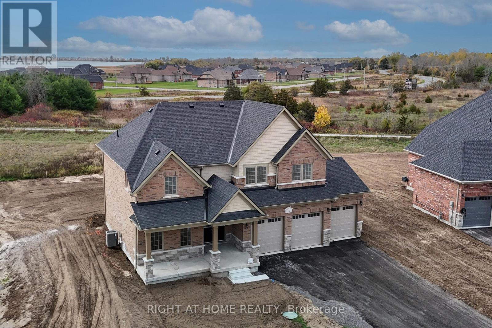 Front exterior — aerial view