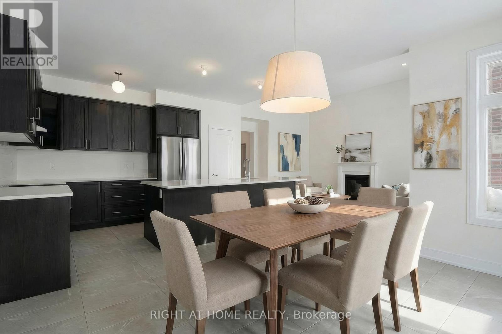 Great room — open concept, hardwood