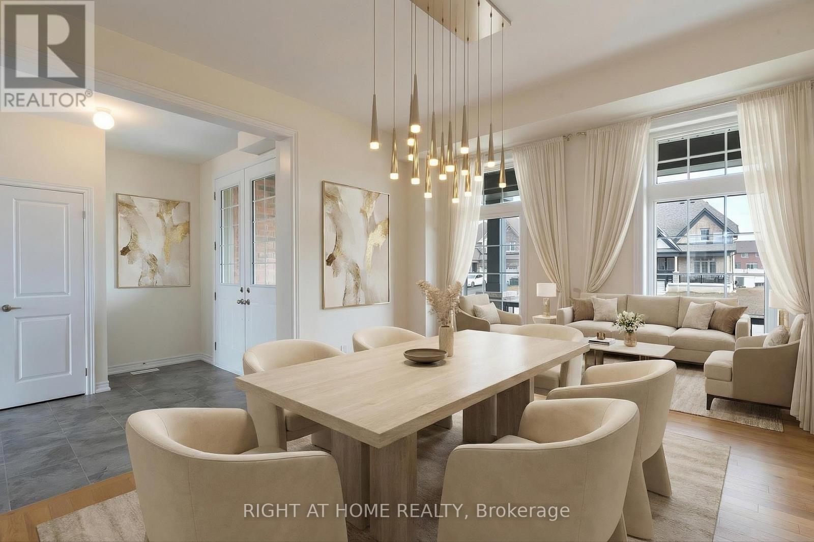 Great room — open concept, hardwood floors