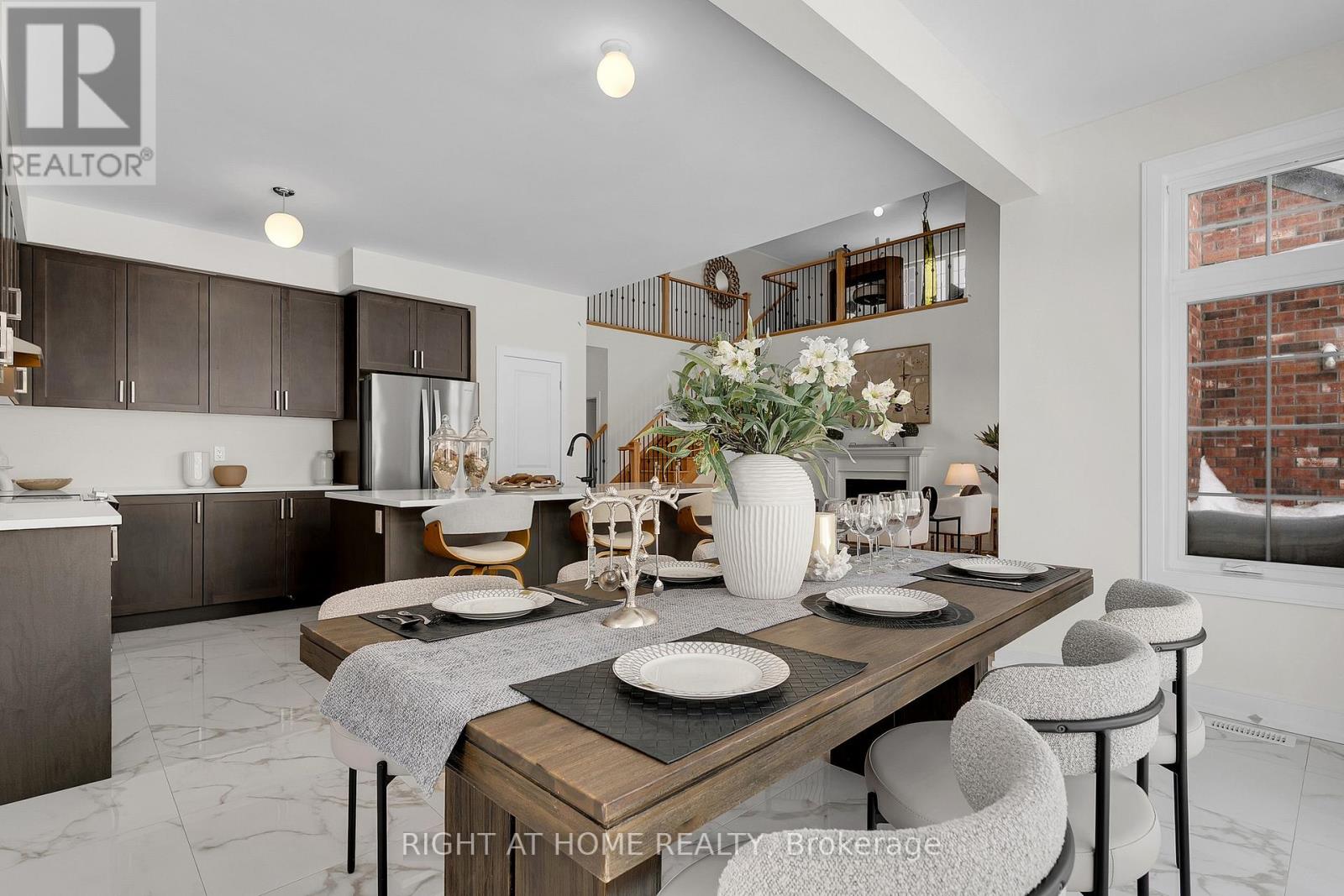 Dining and kitchen — sliding doors to backyard