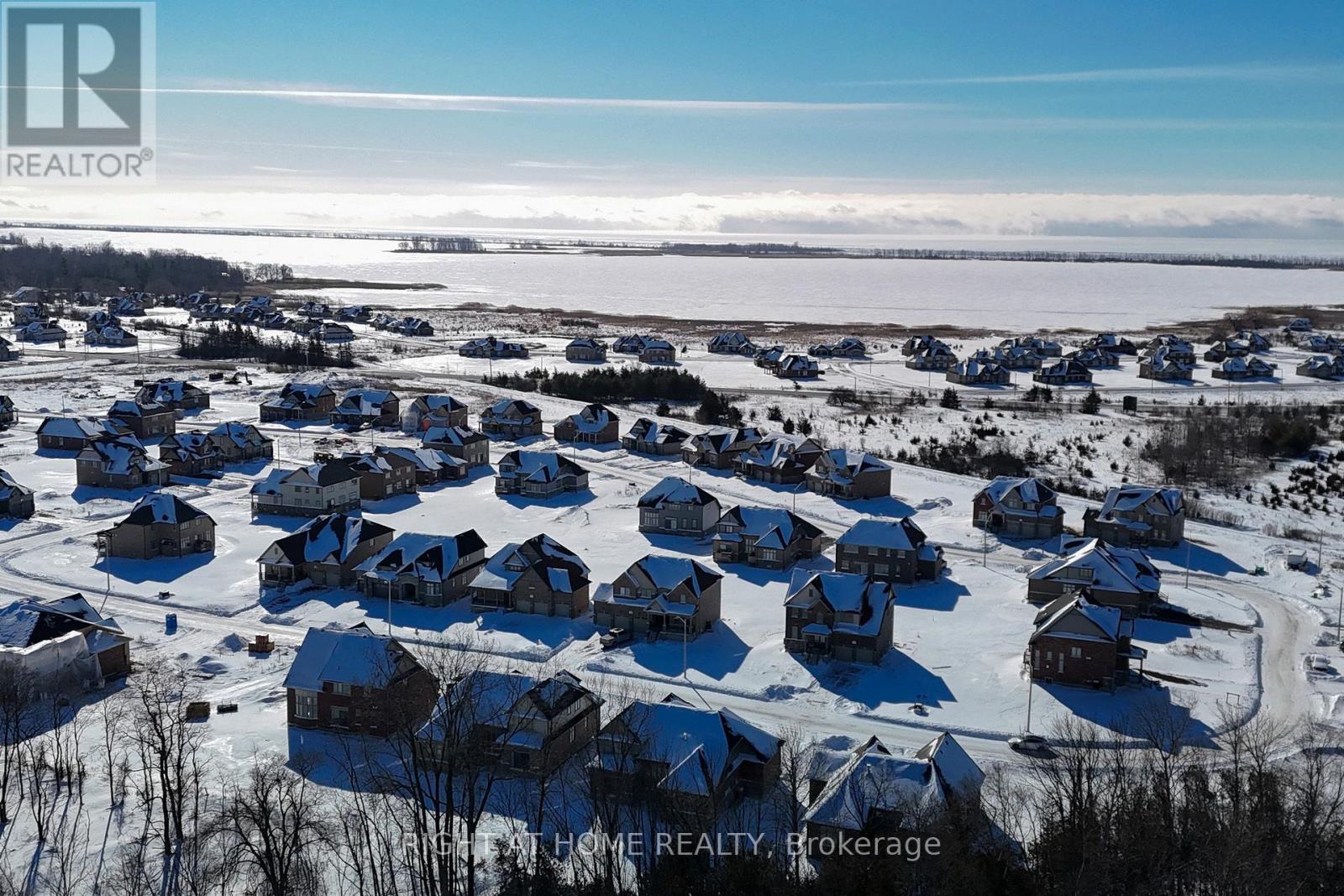 Aerial — Young's Cove community with Bay of Quinte